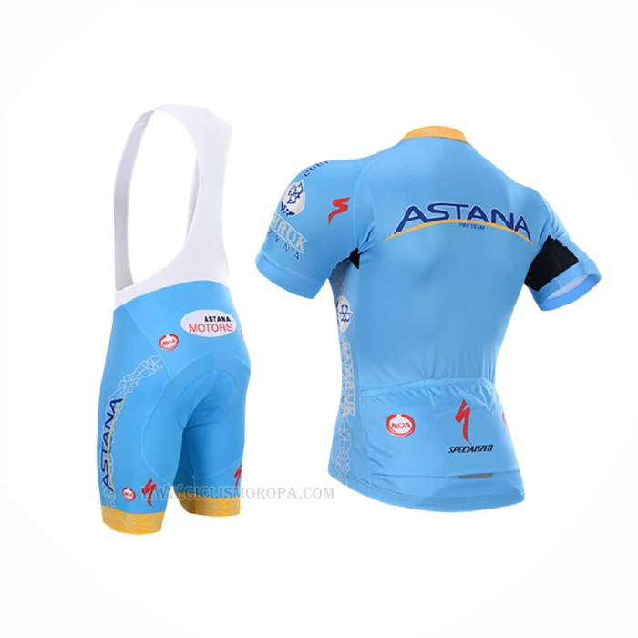 2015 Ropa Ciclismo Astana Azul Claro Mangas Corta y Culotte Corto